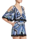 ZUHAIR MURAD WINGS SEQUIN EMBROIDERED ROMPER,400099524972