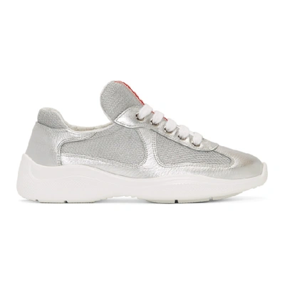 Prada Panelled Low Top Sneakers - 银色 In Silver