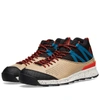 Nike Acg Okwahn Ii Mesh, Rubber And Leather Sneakers In Desert/ Habanero Red/ Green