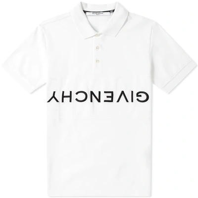 Givenchy Upside Down Logo Polo In White