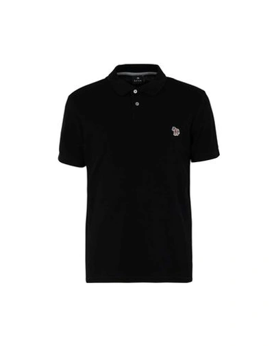 Ps By Paul Smith Ps Paul Smith Slim Fit Polo Shirt In Organic Cotton In Black