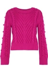 A.L.C Aubry pompom-embellished cable-knit wool sweater,3074457345619769550