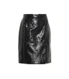 MSGM EMBOSSED FAUX LEATHER SKIRT,P00363783