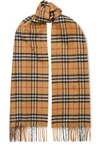 BURBERRY Checked cashmere scarf