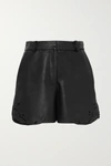 STELLA MCCARTNEY LASER-CUT FAUX LEATHER SHORTS