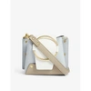 Yuzefi Mini Delila Leather Shoulder Bag In Bianco/azure
