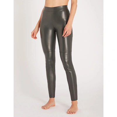 Wolford Estella Faux-leather Leggings In Black