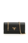 PRADA SAFFIANO CLUTCH WITH STRAP,10776834