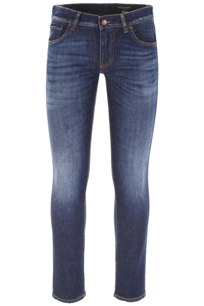 Dolce & Gabbana Skinny-fit Denim Jeans In Variante Abbinata (blue)