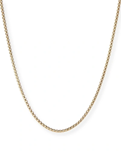 David Yurman Men's Box Chain Necklace In 18k Gold, 2.7m, 22"l
