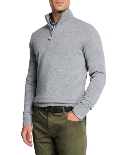 Neiman Marcus Men's Cashmere Quarter-zip Sweater