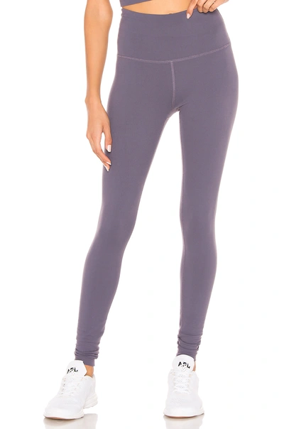 Beyond Yoga Caught In The Midi High Waisted Legging In Deep Amethyst