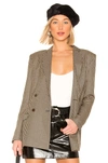 CAPULET CAPULET DYLAN DOUBLE BREASTED BLAZER IN BROWN.,CAPU-WO105