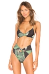 Beach Riot X Revolve Camilla Bikini Top In Black Palm