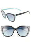 TIFFANY & CO 54MM GRADIENT CAT EYE SUNGLASSES,TF414854-Y