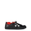 OFF-WHITE Polo black leather trainers