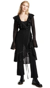 MARC JACOBS Redux Grunge Ruffle Dress with Jumpsuit Lining