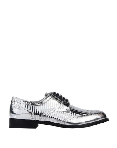 Dolce & Gabbana Lace-up Shoes In Silver