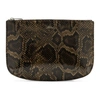 APC A.P.C. BROWN EMBOSSED PYTHON SARAH POUCH