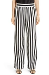 ALICE AND OLIVIA BENNY STRIPE WIDE LEG PANTS,CC811R16106