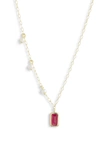 MEIRA T RUBY & PEARL PENDANT NECKLACE,N11992/YR