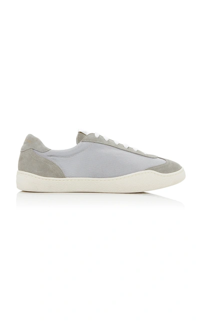 Acne Studios Lars Suede And Mesh Low-top Trainers In Grey
