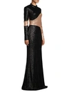 RACHEL ZOE Genevieve Two-Tone Sequin Column Gown
