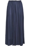 ANTIK BATIK WOMAN BOWLY PLEATED VOILE MAXI SKIRT INDIGO,GB 7668287966240903