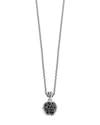 JOHN HARDY BAMBOO LAVA SILVER BLACK SAPPHIRE PENDANT NECKLACE,PROD211940011