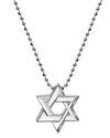 ALEX WOO LITTLE FAITH STAR OF DAVID PENDANT NECKLACE IN STERLING SILVER, 16,NSTDAVID-S