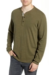 Rag & Bone Standard Issue Slub Cotton Henley In Army