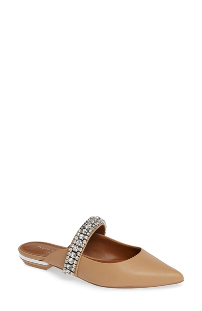 Kurt Geiger Princely Crystal Embellished Mule In Camel