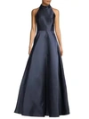 ML MONIQUE LHUILLIER Sleeveless Halter Ball Gown