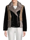 REBECCA TAYLOR LONG-SLEEVE FAUX FUR JACKET,0400099344264