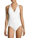 Stella Mccartney Neoprene & Mesh One-piece Swimsuit In White