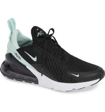 Nike Women's Air Max 270 Low-top Sneakers In Black/ Igloo Turquoise White