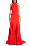 STELLA MCCARTNEY MAGNOLIA HALTER TRUMPET GOWN,561444SCA06