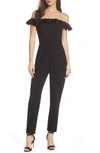 FRENCH CONNECTION OFF THE SHOULDER RUFFLE JUMPSUIT,7G0Z7