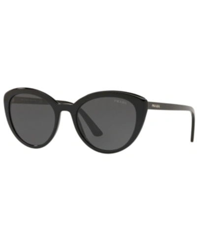 Prada Semi-transparent Acetate Cat-eye Sunglasses In Grey