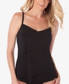 Magicsuit Chloe Tiered Tankini Top Women's Swimsuit In Black