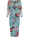 FUZZI Off Shoulder Floral Dress