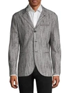 JOHN VARVATOS Easy Fit Wool-Blend Blazer Jacket