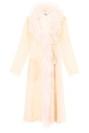 PRADA ROBE WITH FEATHERS,10777394