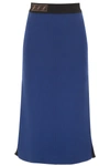 FENDI PENCIL SKIRT WITH PLEATED SIDE,10777377