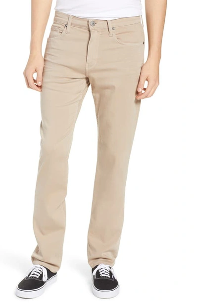 Paige Transcend Federal Slim Straight Leg Jeans In Toasted Almond