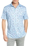 Peter Millar Men's Crawford Bloody Mary-print Polo Shirt In Oasis