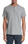 Rag & Bone Standard Issue Henley In Grey Heather