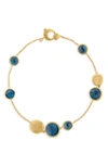 Marco Bicego 18k Gold Jaipur London Blue Topaz Station Bracelet In Yellow Gold/ Blue Topaz