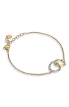 MARCO BICEGO DELICATI 18K YELLOW & WHITE GOLD DIAMOND LINK BRACELET,BB1803 B YW