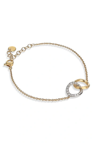 Marco Bicego Delicati 18k Yellow & White Gold Diamond Link Bracelet In Yellow Gold